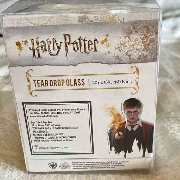 Silver Buffalo Harry Potter Hogwarts Creat Stemless Wine Glass | Holds 20oz - Picture 2 of 4